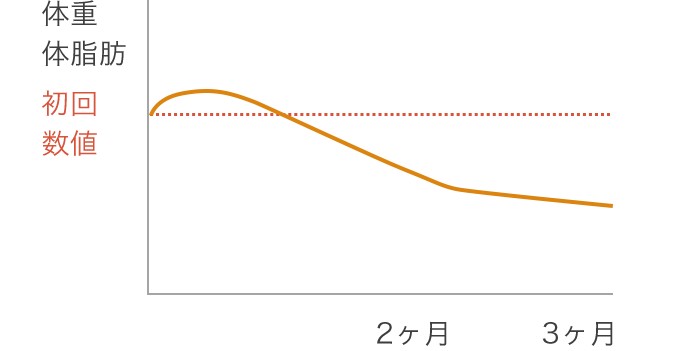 数値変化のグラフ